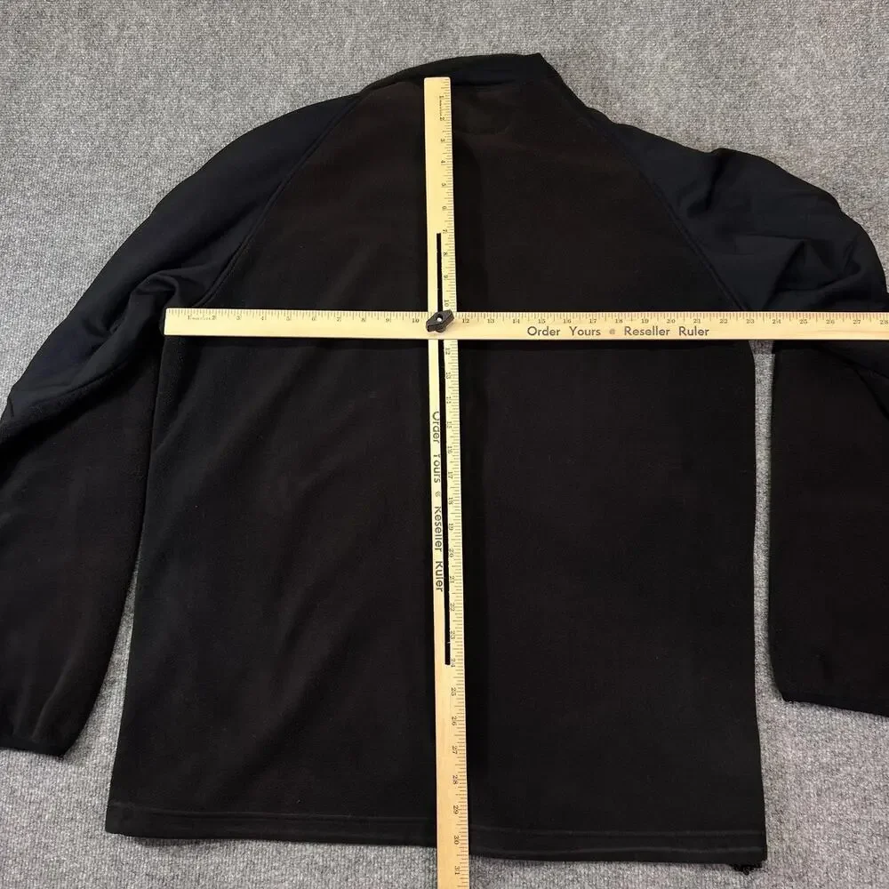 The North Face Jacket Mens Large Black Fleece Softshell Full Zip Pockets Outdoor